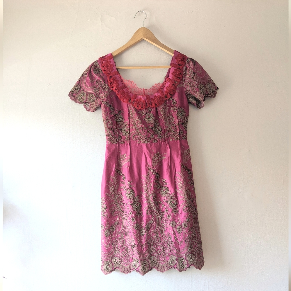 ❣️SOLD❣️Save the Queen Embroidered Dress - Picture 2 of 10